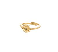 Pilgrim LULU sol stack Ring Goldplated Brass 632532024 - Woman - Brass Gold Adjustable