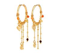 Pilgrim MYLAN Earrings Goldplated Brass 602612013 - Woman - Brass Gold/Multicoloured 45 mm
