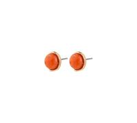 Pilgrim SENSE Earrings Goldplated Brass 132542913 - Unisex - Brass Gold/Orange 10 mm