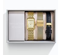 Pilgrim Sophia Giftset P100309 - Woman - 20 mm - Analogue - Quartz - Mineral Glass Black/Gold/White 14 mm