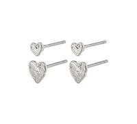 Pilgrim Sophia Small Heart Earrings Silver-Plated, Gold-Plated or Rose Gold, Sterling Silver Stainless Steel Brass