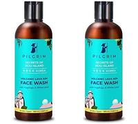 Pilgrim Volcanic Lava Ash Mild Face Wash Cleanser Pack of 2 (100ml x 100ml) for Deep Pore Cleansing, Oil Control, Pollution Defence,Dry, Oily and Acne Skin, Korean Beauty