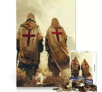Pilgrimage Crusader Jigsaw Puzzles 1000 Pieces for Adults Brain Skill Stress Release Exact Edge Wall Art Decor (38x26cm)
