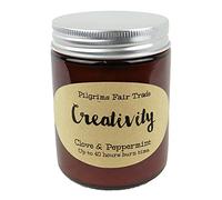 Pilgrims Fair Trade Aromatherapy Soy Wax Jar Candle 200g Vegan Cruelty Free (Clove & Peppermint - Creativity)