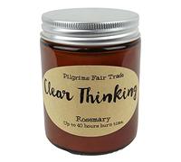 Pilgrims Fair Trade Aromatherapy Soy Wax Jar Candle 200g Vegan Cruelty Free (Rosemary - Clear Thinking)