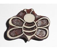 Pilgrims Fair Trade Bee Shaped Indian Hand Carved Wooden Printing Block Stamp