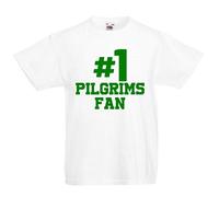 Pilgrims Hashtag # Number ONE Fan Plymouth Premium Kids T-Shirt Kids Age 2-3 White