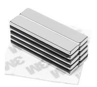 Pilikoll 10 Pcs 50*10*3mm Strong Neodymium Bar Magnets with Double-Sided Adhesive Refrigerator Magnetic Strips Rare-Earth Metal Neodymium Magnet for Whiteboard,Project,Fridge,Crafts,Noticeboard,DIY