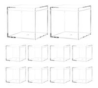Pilikoll 10 Pcs 6x6x6cm Acrylic Display Boxes with Lid Clear Acrylic Display Boxes Plastic acrylic Square Cube with Lid Small Clear boxes clear display Box for Candy Pill Jewelry Makeup Party Favor