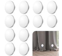 Pilikoll 12 Pcs White Shower Curtain Weights Magnetic Shower Curtain Clip Round Curtain Magnets Closure Waterproof Heavy Duty Curtain Weights Clip for Curtains, Shower Curtains, Tablecloths