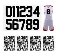 Pilikoll 147 PCS Iron on Letters Iron On Numbers, Waterproof Heat Transfer 8 Inch IronOn Numbers & 2 Inch ironOn Letters for Clothing Sports T-Shirt Uniform DIY Fabric (Black)