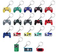 Pilikoll 18 Pcs Video Game Keychains Gaming Keyring Game Controller Key Rings Chain Gaming Handle Pendant Key Rings Chain for Kids, Kids Party Favors Supplies, Bag Decorations,Classroom Rewards