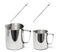 Pilikoll 2pcs Milk Frothing Pitchers for Latte Art,Cappuccino,Home Use