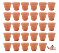 Pilikoll 30 Pcs 3.5x3 cm Mini Terra Cotta Pots with Drainage Holes Tiny Terracotta Pots Small Craft Nursery Pot small Clay Flower pots Small Terra Cotta pot for Cactus Succulent House Plants