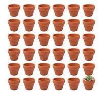 Pilikoll 30 Pcs 4.5x4 cm Terracotta Round Plant Pots with Drainage Hole Mini Terra Cotta Pots Small Terracotta Plant Pots Succulent Seeds Nursery Containers for Cactus Succulent House Plants