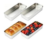 Pilikoll 4 Pcs 3lb Rectangular Oven Baking Pan Bakeware Set for Cake