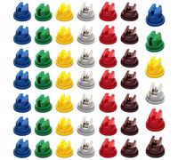 Pilikoll 48 Pcs Spraying Spray Nozzles 110 Degree Flat Fan Shape 0.15-0.6mm Plastic Spray Nozzle Tip Assorted Set Fan Nozzle Spraying Tips for knapsack Spraying, Weed Killing