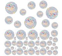 Pilikoll 52 Pcs Round Rainbow Prism Anti-Collision Window Stickers - Bird Strike Prevention
