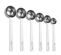 Pilikoll 6 Pcs Coffee Measuring Scoop Spoon for Coffee, Tea, Sugar & Powder