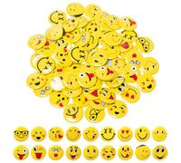 Pilikoll 60 Pcs 30mm Happy Face Pins Badge Emoji Emoticon Button Pins Mix Emoticon Badge pins Smile Face pin for Clothes Hats Backpacks Decorations(Random)