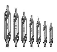 Pilikoll 7 Pcs Center Drill Bits Set, Spotting Drill Centering Drill Bits M2 High Speed Steel 60-Degree Angle Center Drill Bits Kit Countersink Tools for Lathe Metalworking 1.0 1.5 2.0 2.5 3.0 4.0 5.0