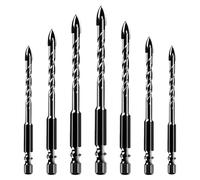 Pilikoll 7 Pcs Tile Drill Bits Set 3mm-12mm Concrete Drill Bit Set Multi-Material Tile Drill Bits Set for Plastic, Wood, Brick, Glass, Porcelain, Cement (3mm,4mm,5mm,6mm,8mm,10mm,12mm)