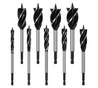 Pilikoll 9 Pcs Auger Drill Bit Set Wood Drill Bit Auger Drill Bits for Wood Fast Cut Woodworking Drill Bits Set for Soft & Hard Wooden, Plastic, Drywall (10mm,12mm,14mm,16mm,20mm,22mm,25mm,32mm,35 mm)