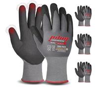 Pilim Microfoam Nitrile Safety Gloves Work Gloves - 3 Pairs Size 7/S with Secure Grip Gloves Ideal for Mechanics, Construction and Gardening - Available in 3, 6, or 12 Packs