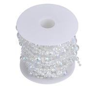 Pilipane 10M Christmas Bead Chain, Christmas Tree Beads Garland,Hanging Crystals, Clear Glass Icicle Ornament, Synthetic Bead Garland Rectangle Tree Decorations Prism for Centerpieces