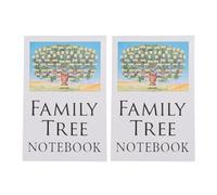 Pilipane 2pcs Family Tree Notebook for Further Family Research Record Book Student Lined Notebook Office Stationery