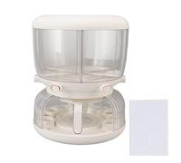 Pilipane 360 Degree Rotating Grain Storage Food Dispenser Large Capacity Rice and Grain Storage Container with Design for Kitchen Pantry Organization Made of Food Grade PP PET Material (White)