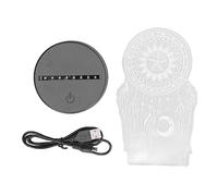 Pilipane 3D Dream Catcher Night Light Colorful Touch Control LED Lamp with 7 Changing Colors USB Battery Powered Acrylic Home Decor for Kids Bedroom Nursery Gift