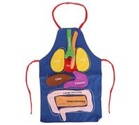 Pilipane 3D Organ Apron Educational DIY Anatomy Costume with Removable Human Body Organs for Kids Learning Activities Science Museums and Parent Child Games Polyester Material