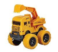 Pilipane 4 Wheel Inertia Excavator Toy Durable 4WD Construction Vehicle for Kids Engineering Play Plastic Material Safe Design 9x7.5x12cm