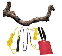 Pilipane 48 Inch Tree Limb Hand Rope Chain Saw, 63 Teeth, Manganese Steel, Foldable, Manual, Tree Limb Trimmer, Saw