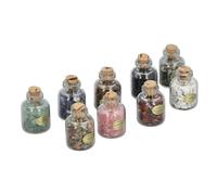 Pilipane 9 Bottles Crystal Gemstone Chips Bulk Different Chakra Healing Tumbled Gemstone Reiki Wiccan St Set