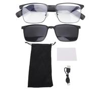 Pilipane AI Translation Glasses Bluetooth V5.4 Built in Mic Speaker Polarized Translator Glasses with Magnetic Lenses Over 100 Languages UV400 for Travelers and Business Professionals