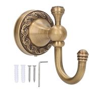 Pilipane Antique Style Robe Hook Wall Mounted Coat Hook Durable Single Prong Hook for Bathroom Bedroom Copper Stainless Steel Easy Installation