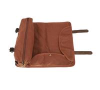 Pilipane Bartender Tool Bag Canvas Leather Bartender Roll Bag Portable Multiple Storage Compartments Barware Tool Bag for Bar Travel Brown