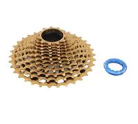 Pilipane Bicycle Cassette 12 Speed 34T Noiseless Hollow Design High Strength Steel Bike Flywheel for Bike Accessory Replacement (Gold)