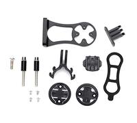 Pilipane Bike Computer Mount Holder Handlebar Extension Adapter Bracket Multi Functional Aluminum Alloy Black 90x45mm for Bryton Cateye Computers and Cameras