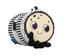 Pilipane Black and White High Contrast Soft Book Folding Crib Bumper Cloth Book Educational Activity Bed Toy for Baby Tummy Time and Early Learning Fabric Material 13x10cm (Type C)