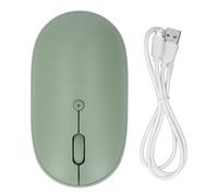 Pilipane Bluetooth Mouse Rechargeable Silent Wireless Ergonomic Computer Mouse Adjustable DPI 1600 for Android Tablet Office Home ABS Black (Green)