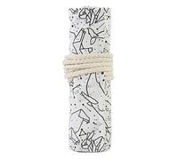 Pilipane Canvas Pencil Case Large Capacity Durable Washable Roll Up Pen Storage Bag for Art Students School Supplies 36 Holes Design Dream Sky Constellation 16.5 x 7.8 Inches (Fantasy Starry Sky)