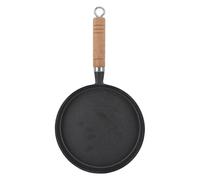 Pilipane Cast Iron Skillet Non Stick Frying Pan 20cm Heavy Duty Fast Heating Restaurant Grade Durable Evenly Heated for Household Kitchen Use Solid Wood Handle 8 Inch