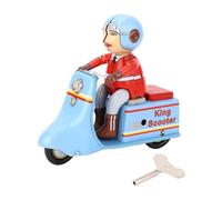 Pilipane Clockwork Scooter Motorcycle Retro Decorative Metal Wind Up Motorcycle Mechanical Toy for Kids Adults Premium Iron Material Durable Collectible Gift for Birthdays Parties