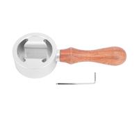 Pilipane Coffee Machine Steam Lever Aluminum Alloy Solid Wood Steam Knob Handle for 878 Coffee Machine Easy Control Durable Upgrade (Silver)