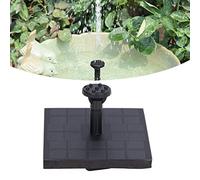 Pilipane Decorative Solar Fountain Pump Kit, 8 Nozzles, Black, ABS Material, Fountain Pump, 7V 1.4W Solar Powered, 180L/H Flow, 27.6 Inch Lift