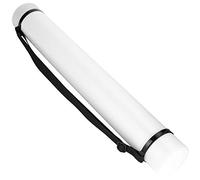 Pilipane Drawing Storage Tube Extendable Thickened Telescopic Collection Poster Drafting Case Adjustable Length for Artists Students Engineers Architects PE Plastic 63cm to 108cm (White)