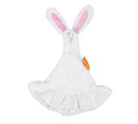 Pilipane Easter Bunny Outfit for Goose Plush Cute Long Ear Rabbit Costume for Lawn Geese White Rosy Festive Decor Garden Party